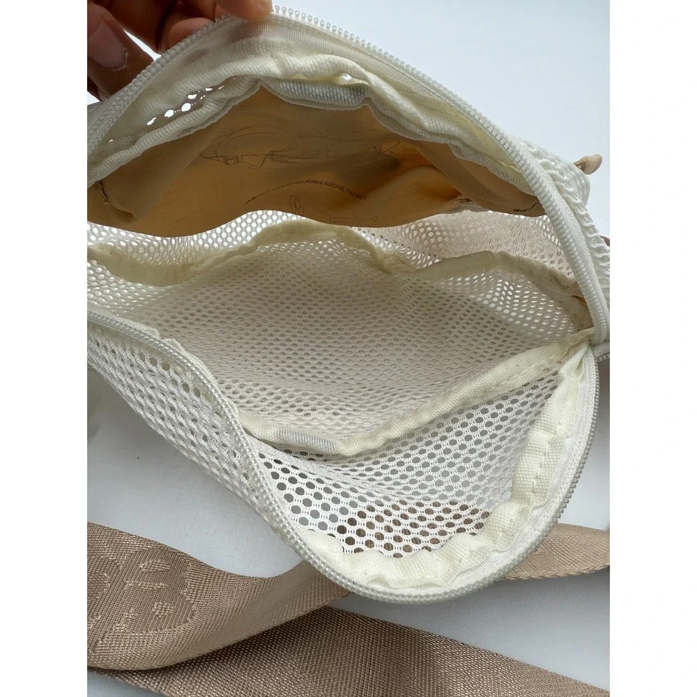 Glob Primary Flux Mesh Waist Pack Tan White Belt Bag Adjustable‎ Strap Ripstop